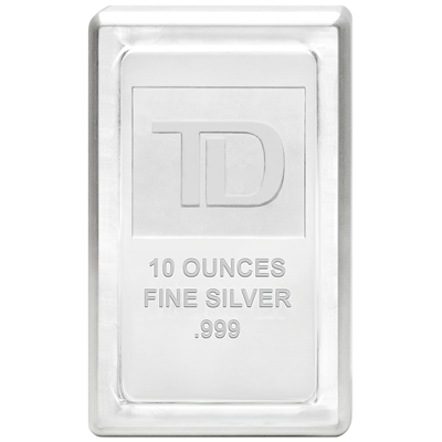 A picture of a 10 oz TD Silver Stacker